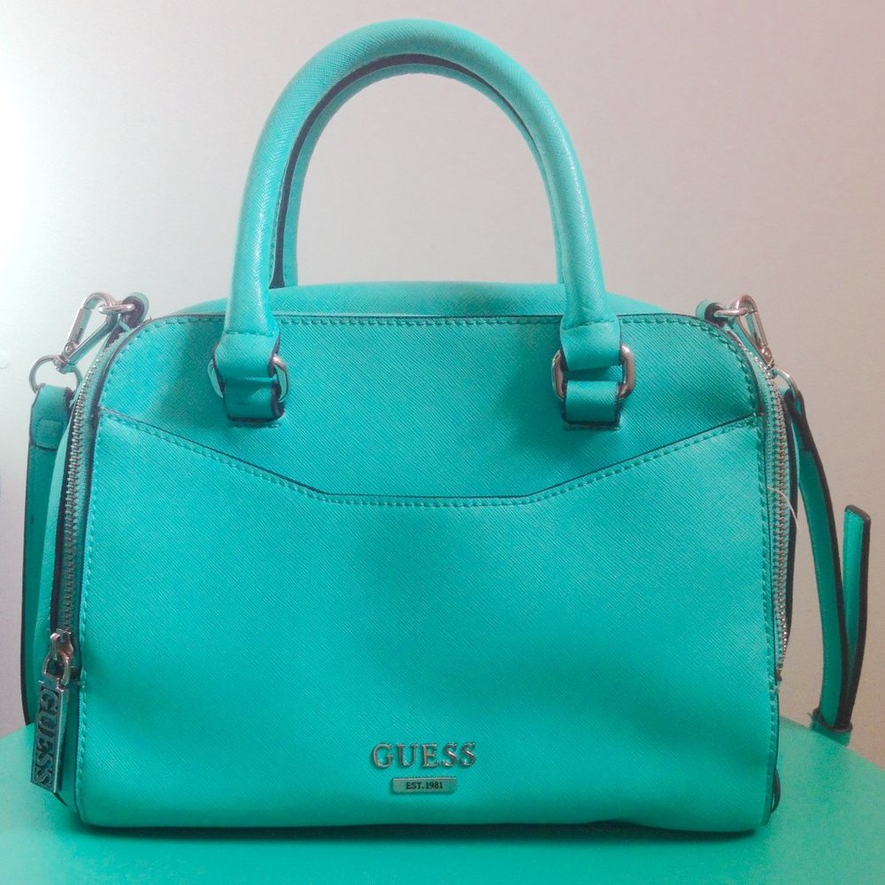 NWOT Turquoise Guess Vegan Leather Bag